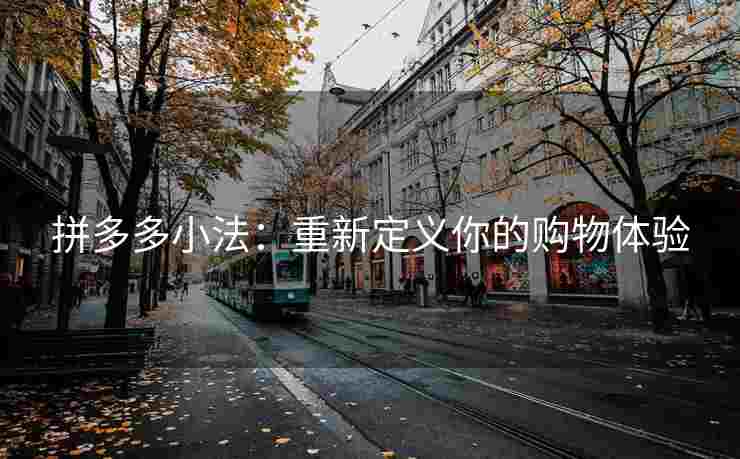 拼多多小法：重新定义你的购物体验