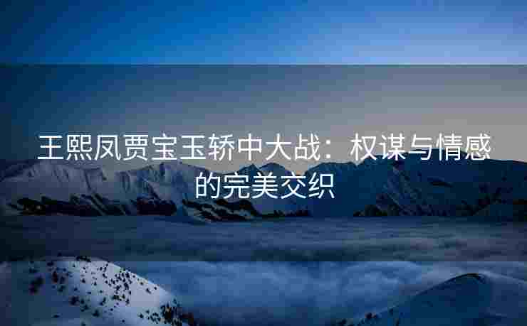 王熙凤贾宝玉轿中大战：权谋与情感的完美交织